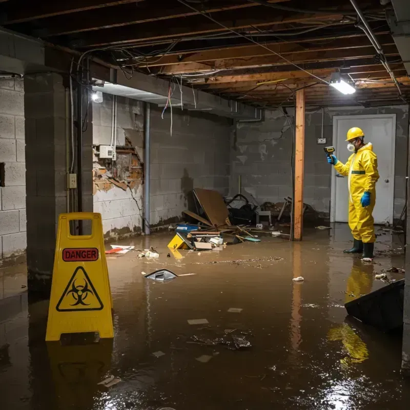 Flooded Basement Electrical Hazard in Punxsutawney, PA Property